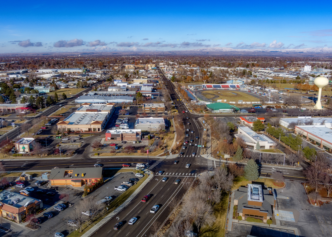 An aerial view of Meridian.