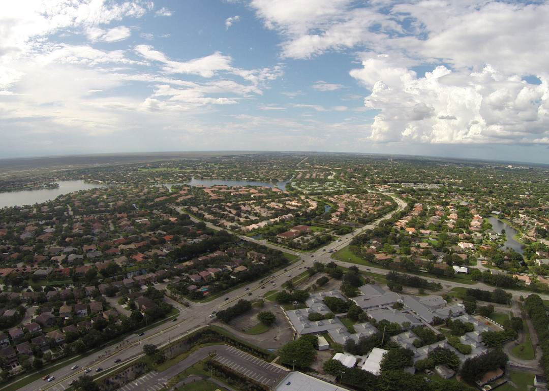 An aerial view of Coral Springs.