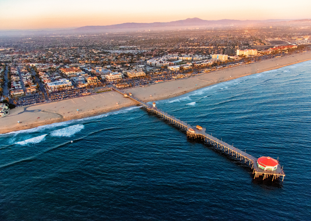 An aerial view of Huntington Beach.