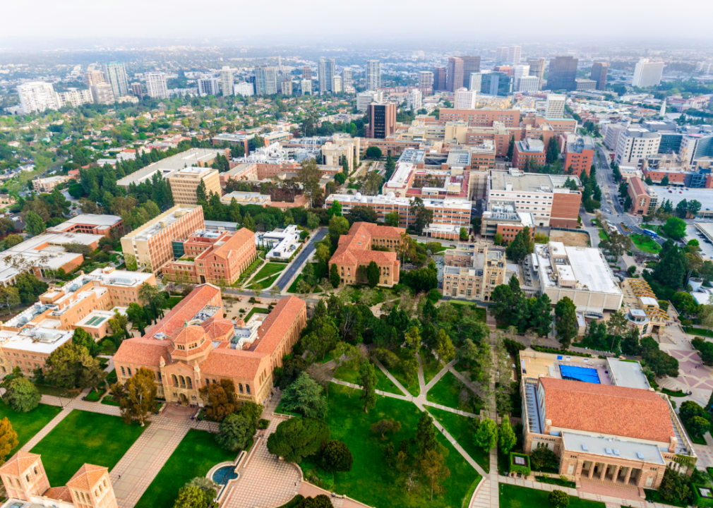 An aerial view of UCLA.