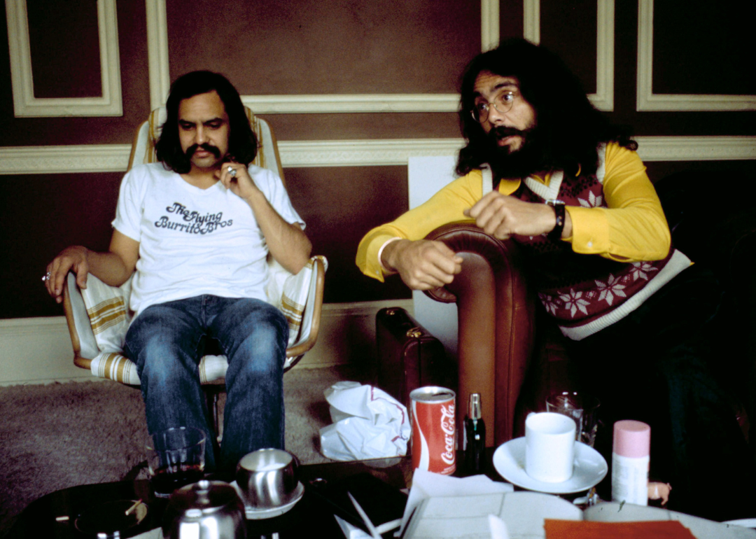 Cheech Marin and Tommy Chong backstage in 1972.