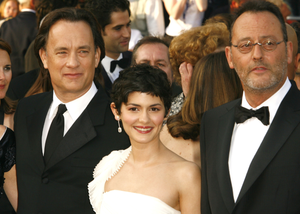 Tom Hanks, Audrey Tautou and Jean Reno at the World Premiere of "The Da Vinci Code."