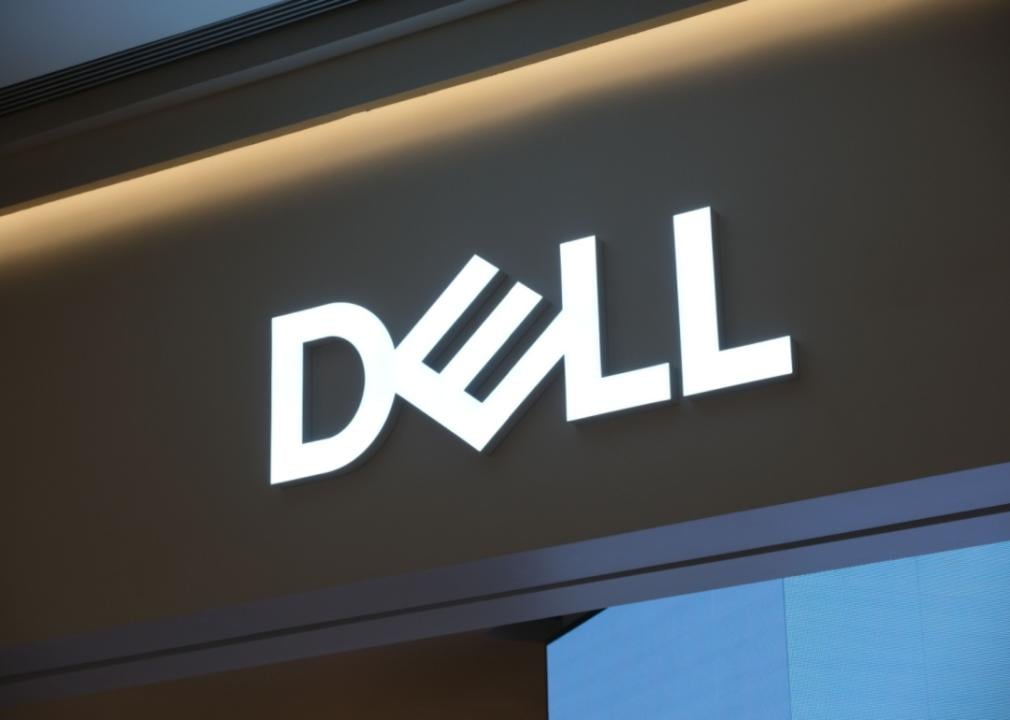 A Dell sign.