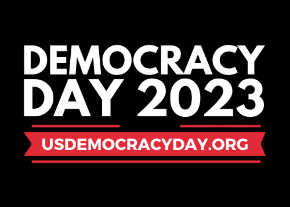 The official Democracy Day logo.