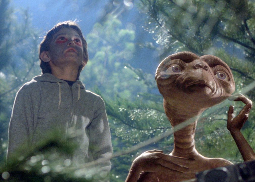 Henry Thomas with E.T. in "E.T. the Extra-Terrestrial".