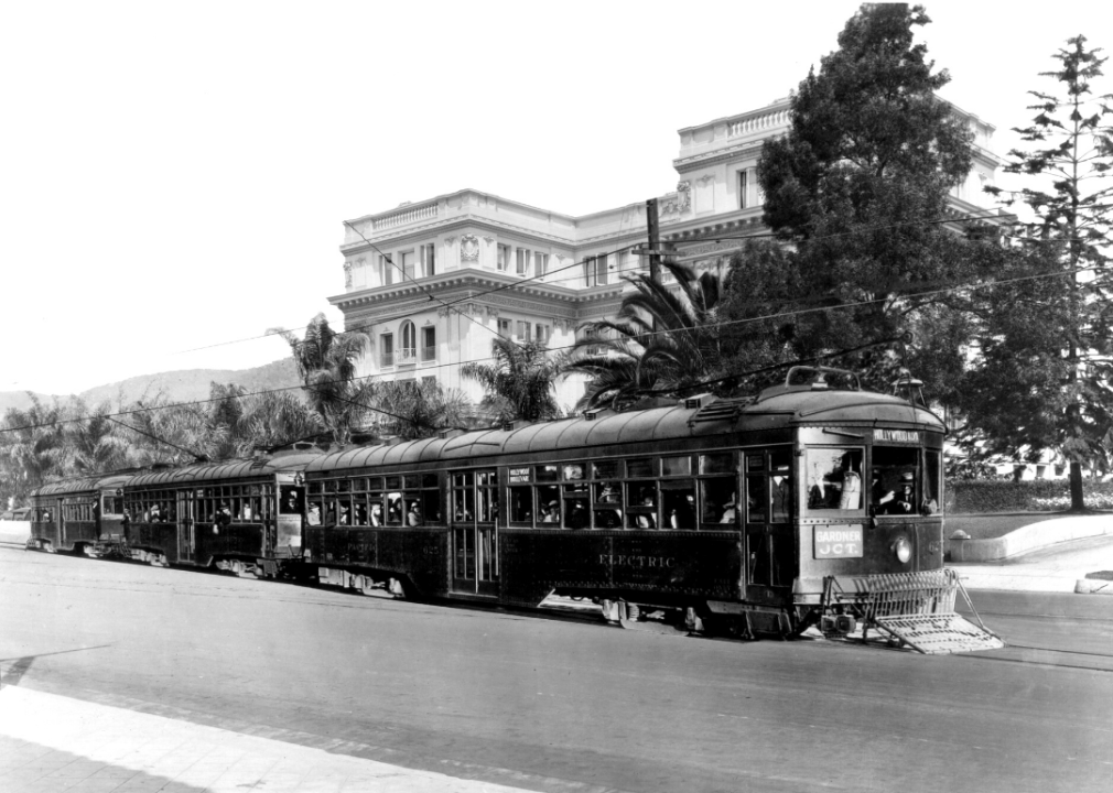 Pacific Electric Rail Car on Hollywood Boulevard