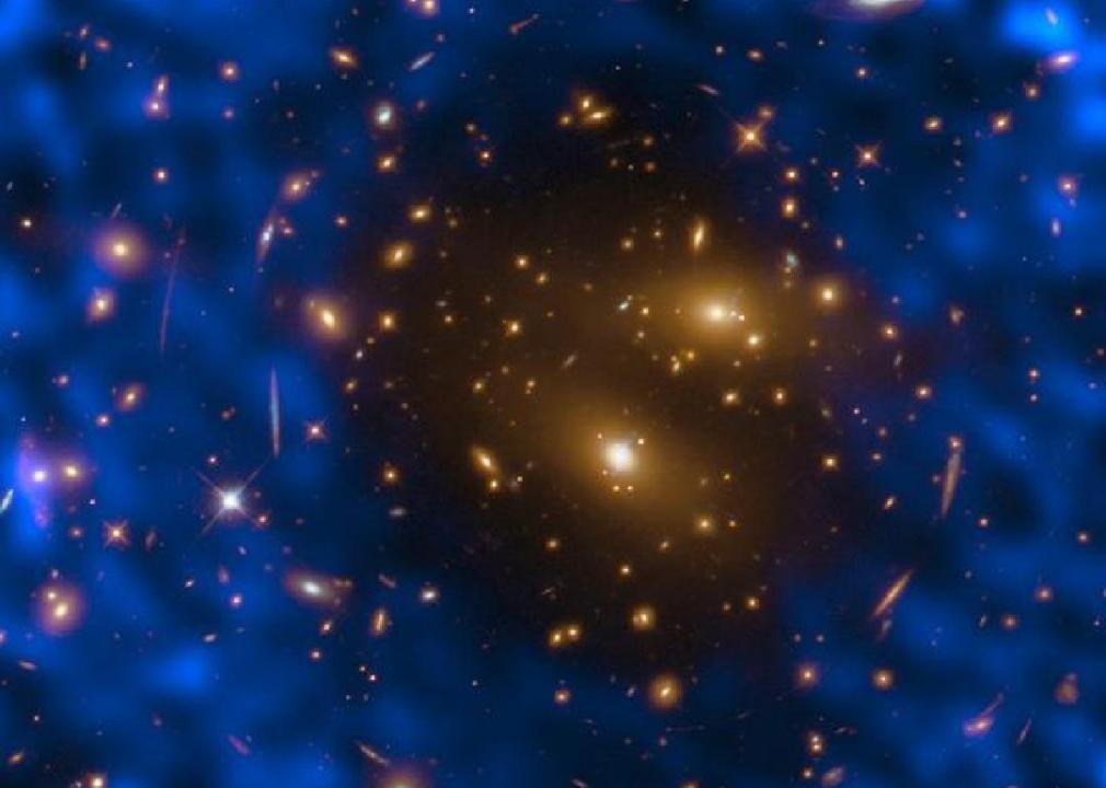 Hubble Space Telescope observed one of the most massive known galaxy clusters, RX J1347.5–1145.