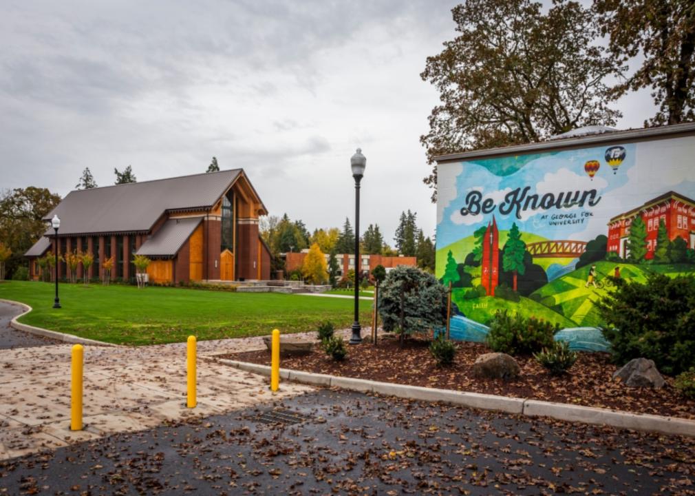 George Fox University campus in Autumn.