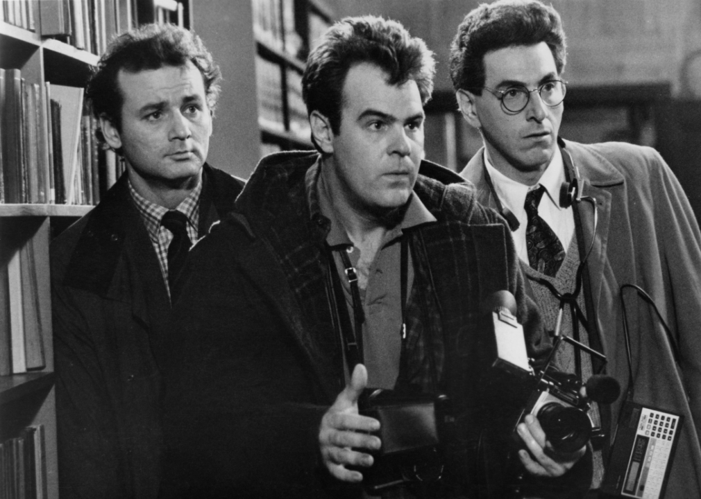 Bill Murray, Dan Aykroyd and Harold Ramis in Ivan Reitman's 1984 comedy 'Ghostbusters'.