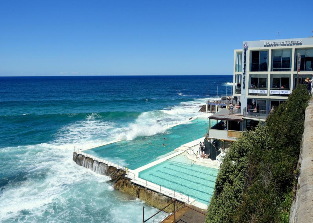 The Icebergs pool overlooking the ocean at Bondi Beach.