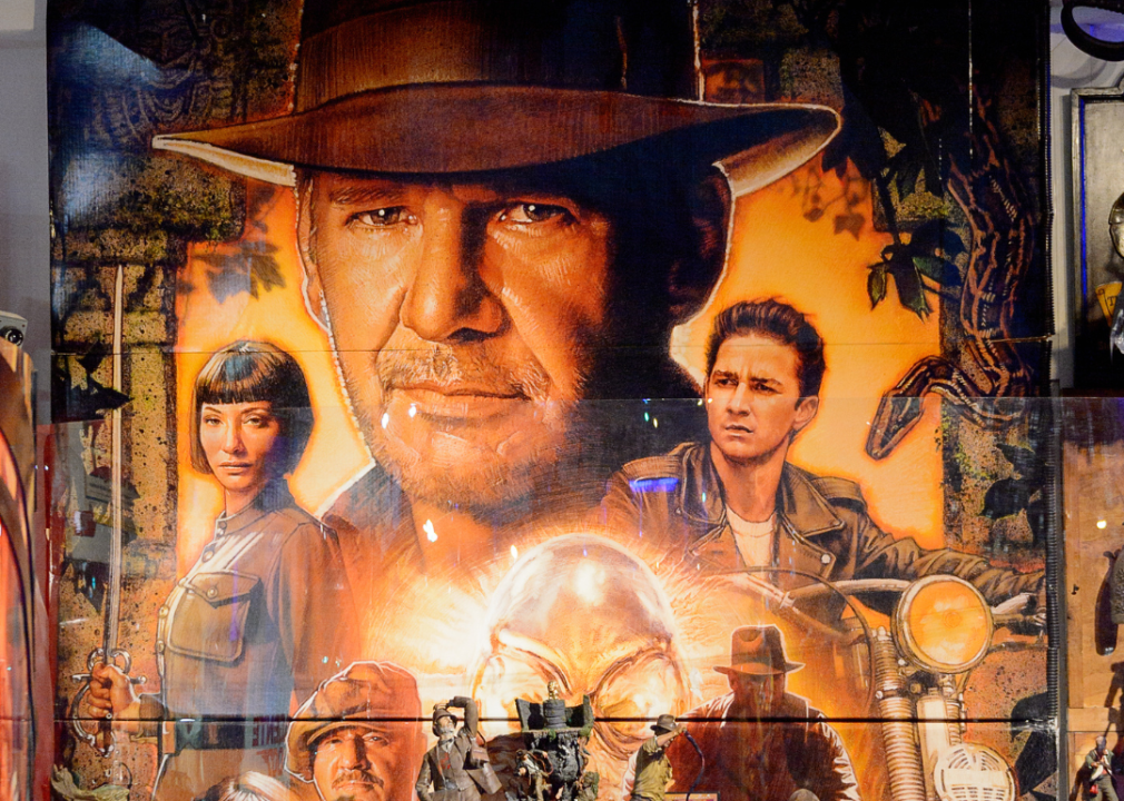 An illustrated poster for Indiana Jones.
