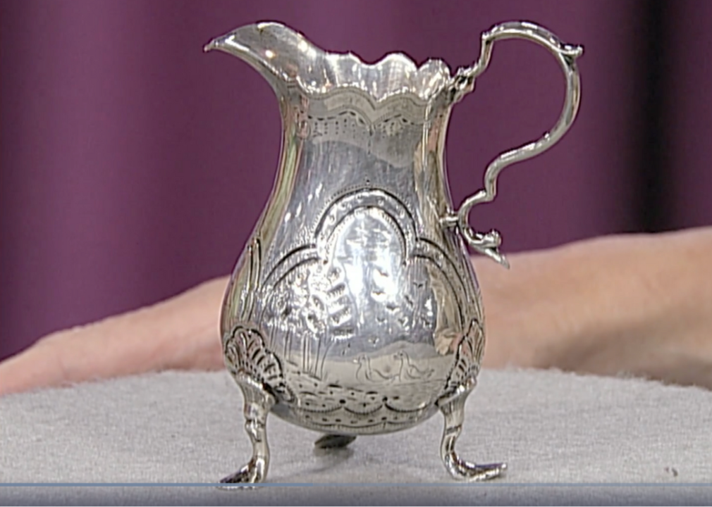 A Jacob Hurd cream jug as seen on The Antiques Roadshow.