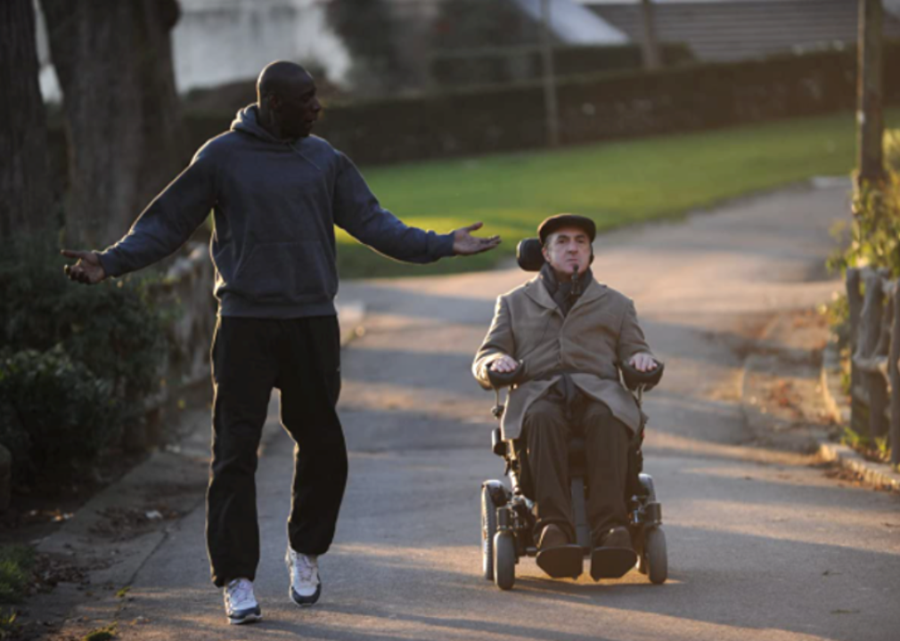 Francois Cluzet and Omar Sy in a scene from Les Intouchables