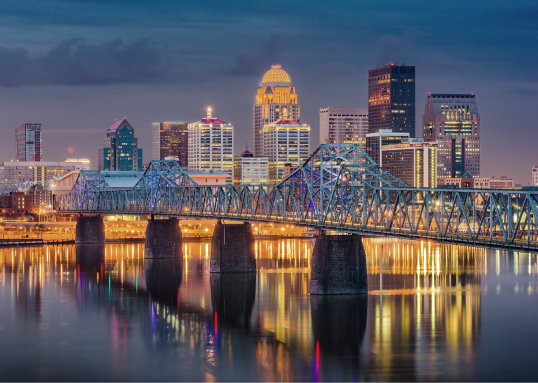 A view of the Louisville skyline.