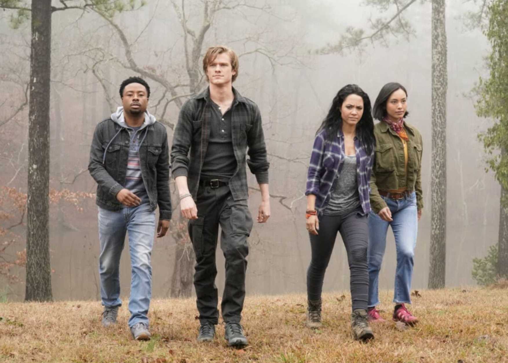 Tristin Mays, Lucas Till, Justin Hires, and Levy Tran in MacGyver