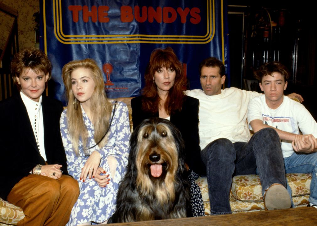The cast of Married... with Children, Amanda Bearse, Christina Applegate, Katey Segal, Ed O