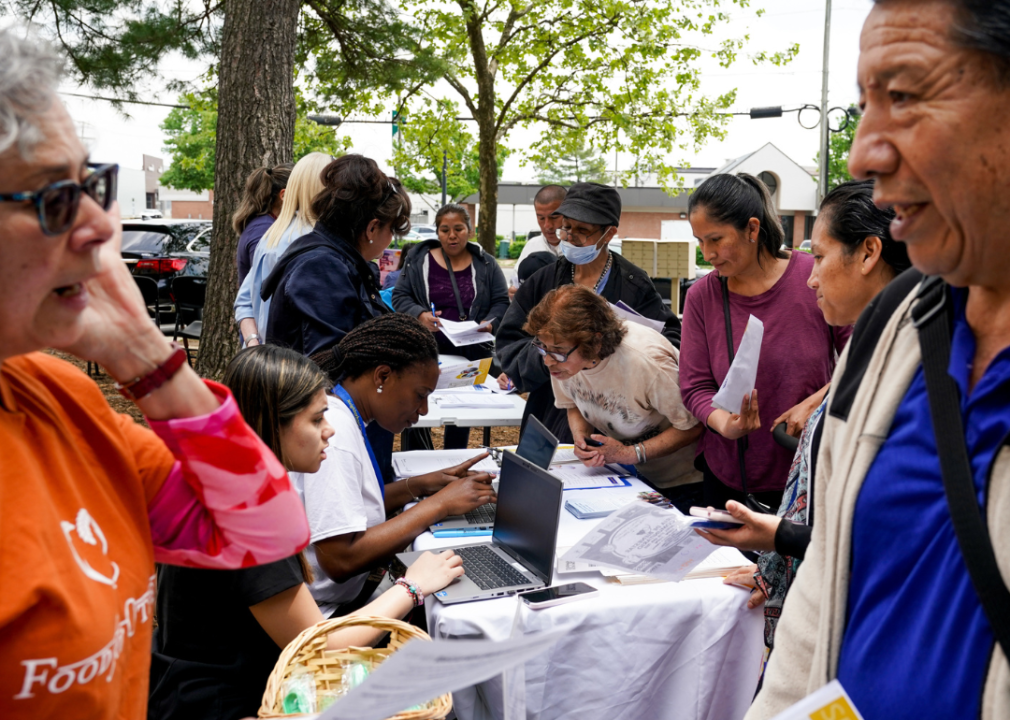 People being enrolled in Medicaid.