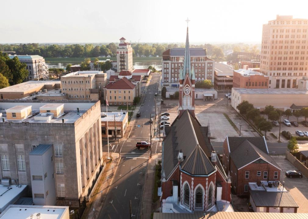 An aerial view of Monroe.