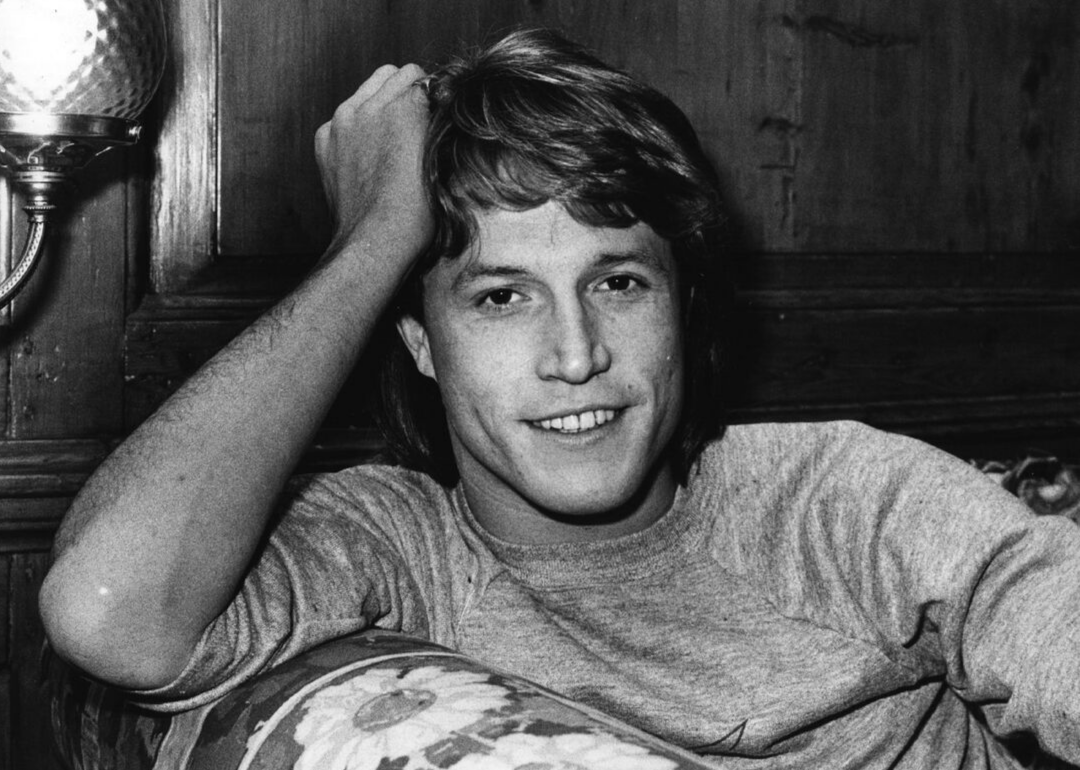 Andy Gibb posing for portrait.