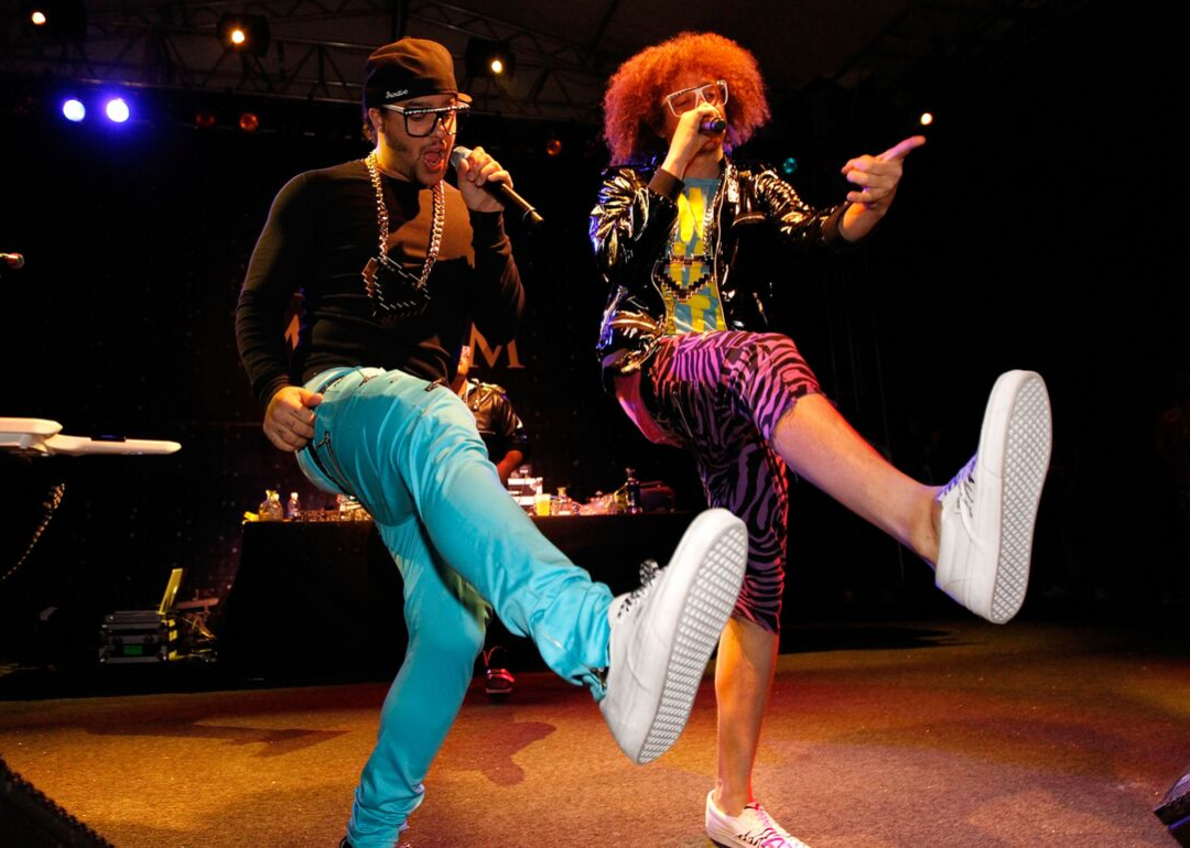 LMFAO performing onstage.