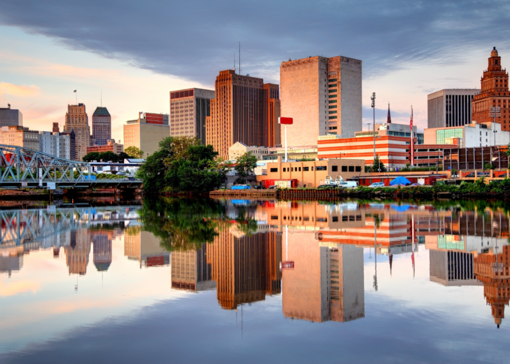 A Newark, New Jersey, cityscape.