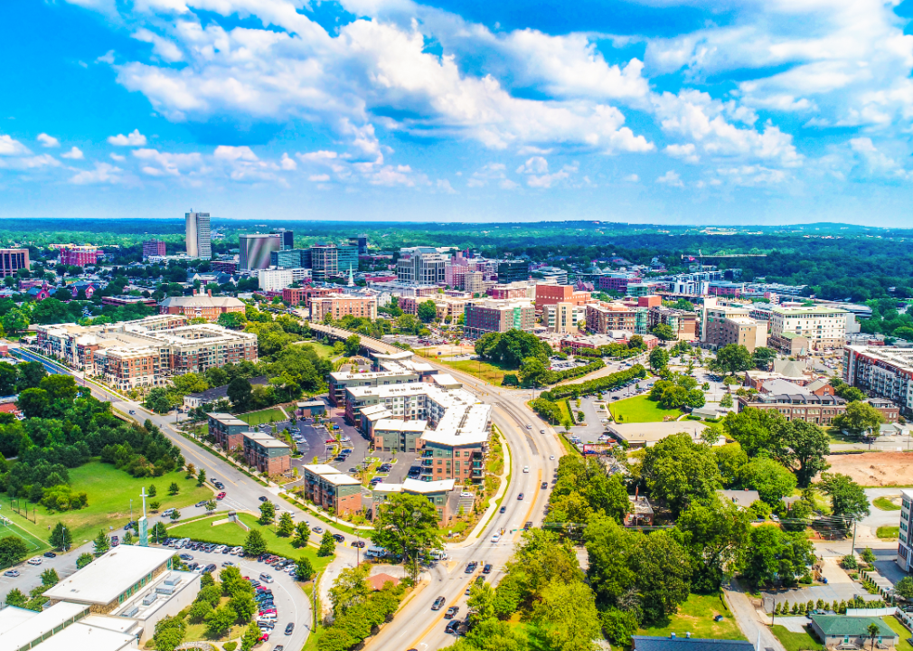 The Greenville, SC skyline.