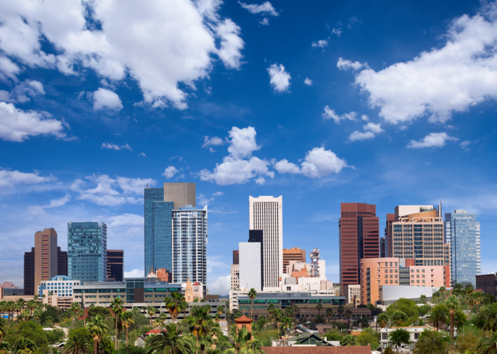 The Phoenix, AZ skyline.