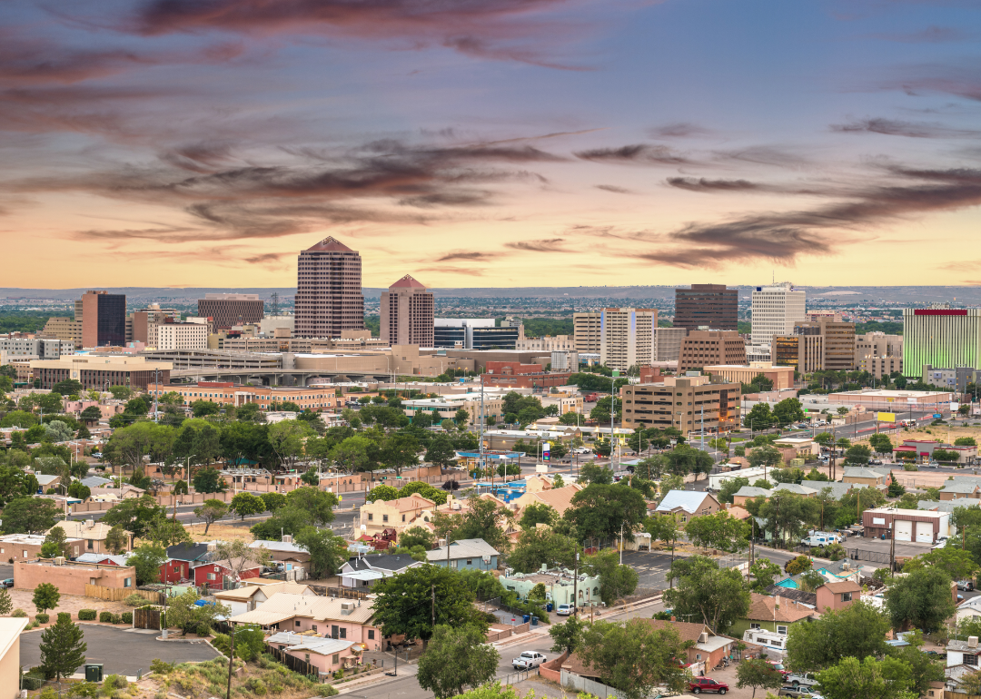 Aerial view of Albuquerque, New Mexico.