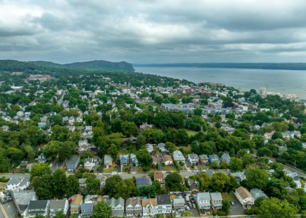 An aerial view of Nyack.