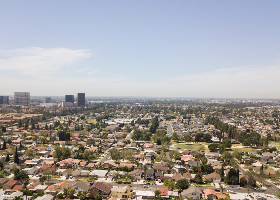An aerial view of Costa Mesa.