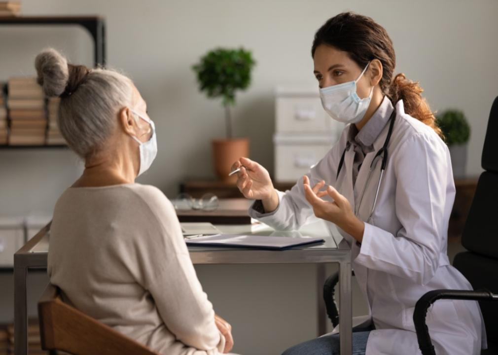 A Physician assistant with a patient.