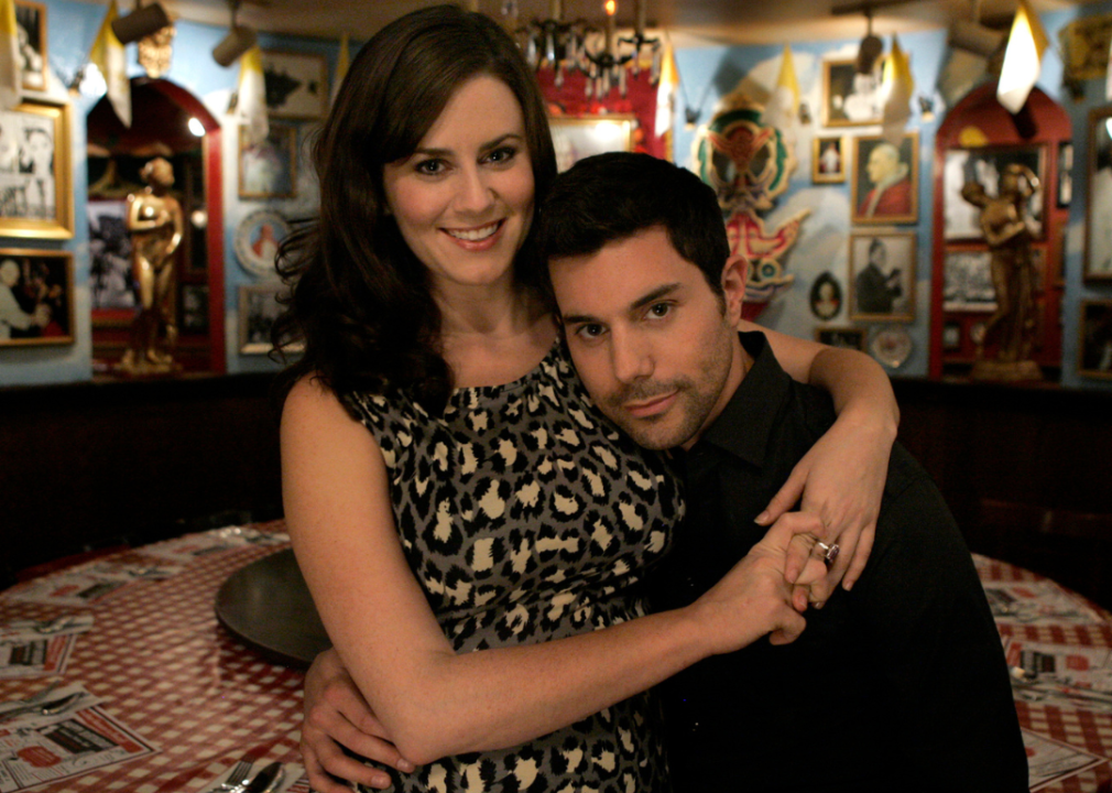 Co-stars Katie Featherston and Micah Sloat in 2009 soon after the release of 