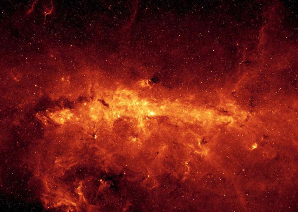 The Milky Way captured by NASA's Spitzer Space Telescope.