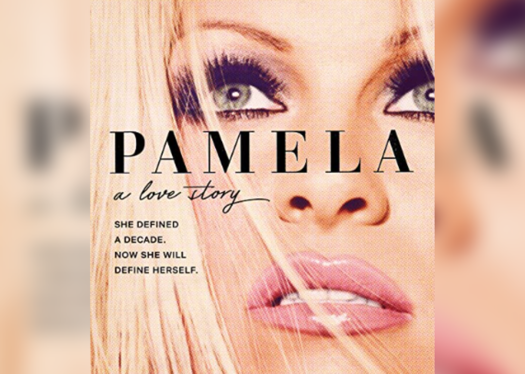 Movie poster for Pamela: A Love Story featuring a close up of Pamela Anderson