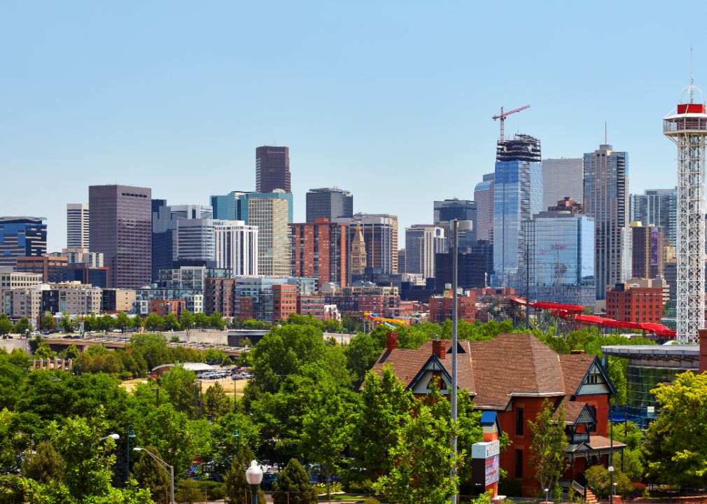 The Denver skyline.