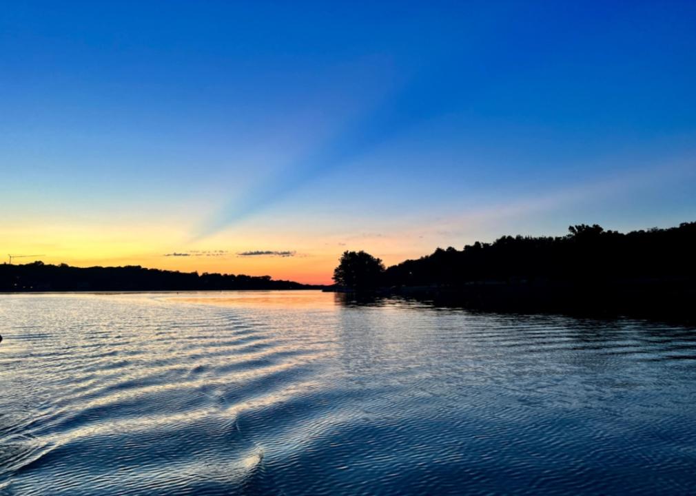 Lake Quivira at sunset.