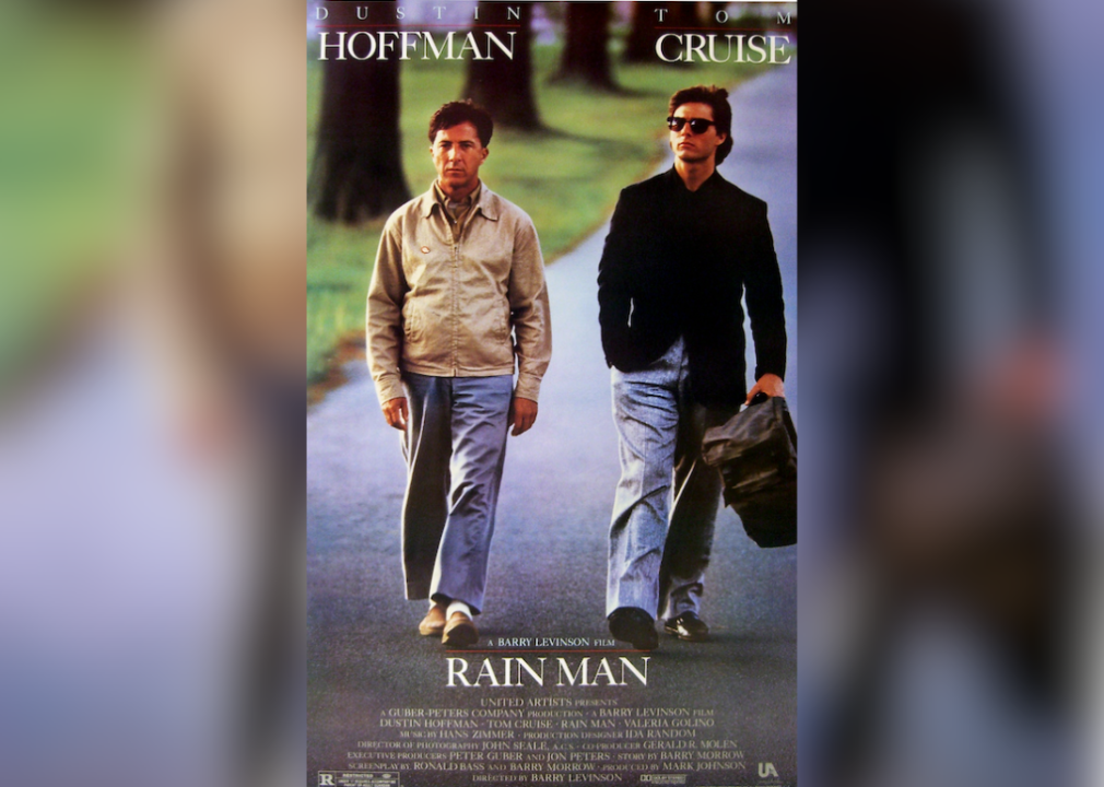 The movie poster for "Rain Man."