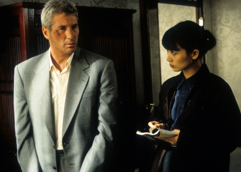 Richard Gere and Bai Ling in a scene from the film 'Red Corner'.
