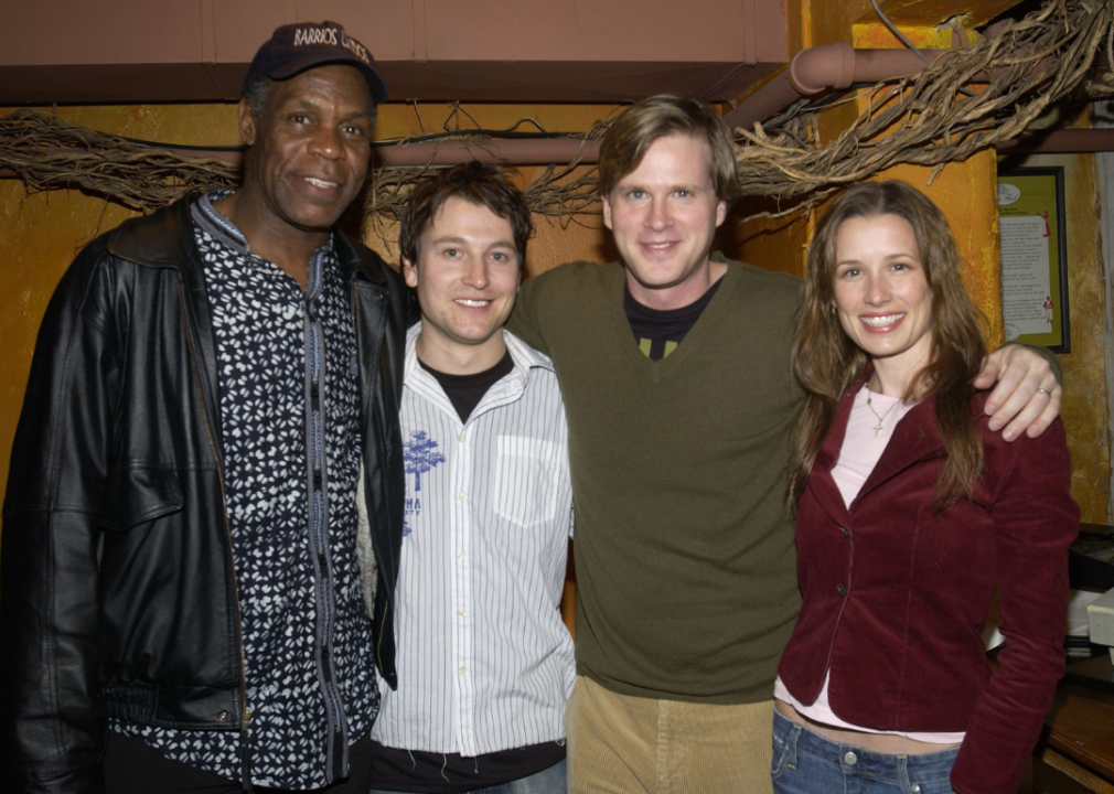 Danny Glover, Leigh Whannell, Cary Elwes and Shawnee Smith at a "Saw" screening in Park City in 2004.