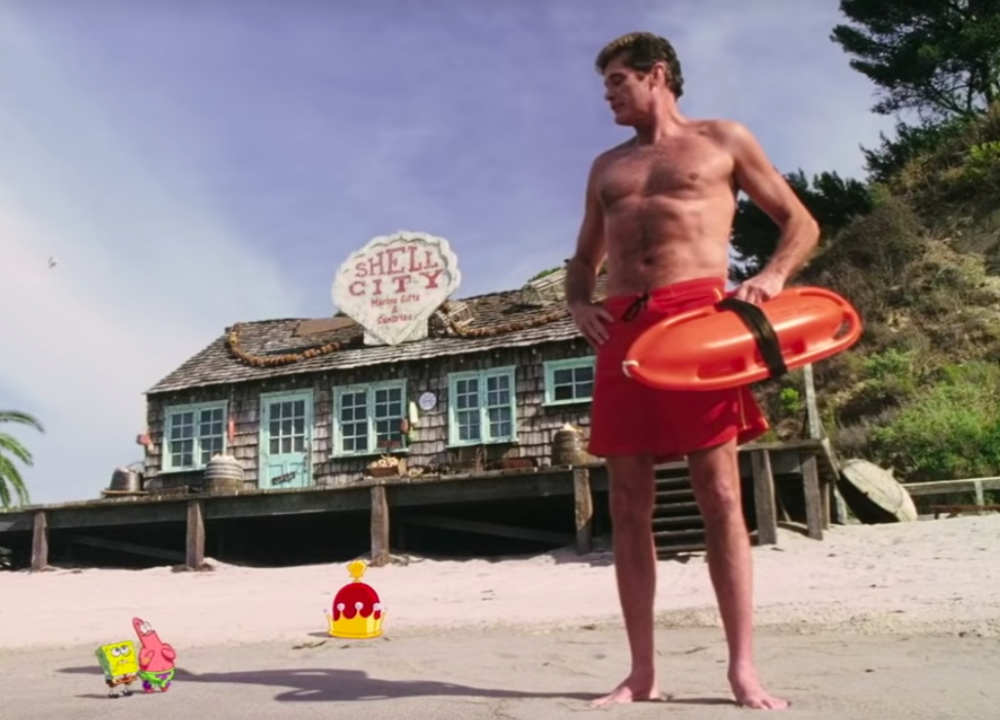 David Hasselhoff in a scene from "The SpongeBob SquarePants Movie"