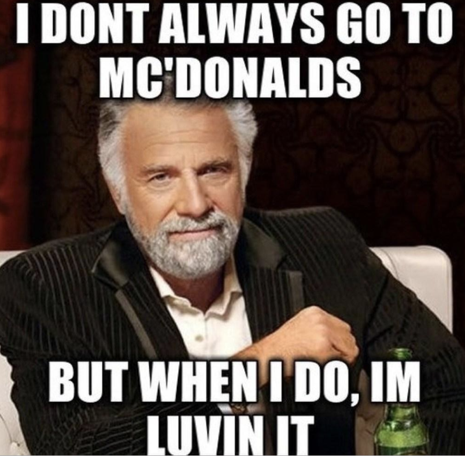 Actor Jonathan Goldsmith in a meme as the "world's most interesting man."