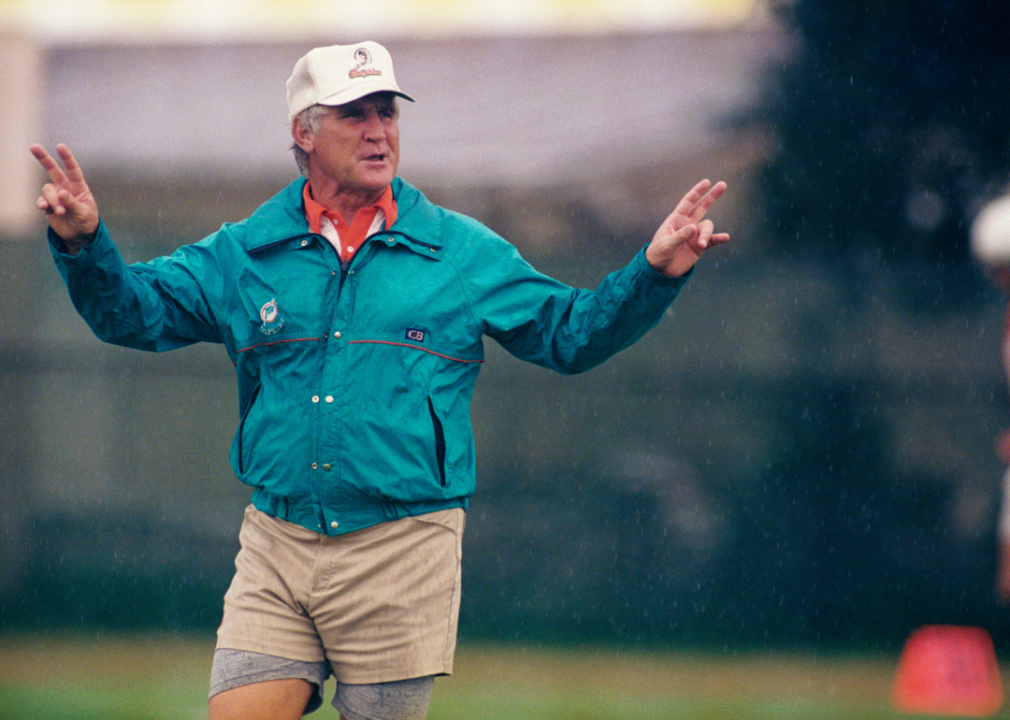 Don Shula on the field.