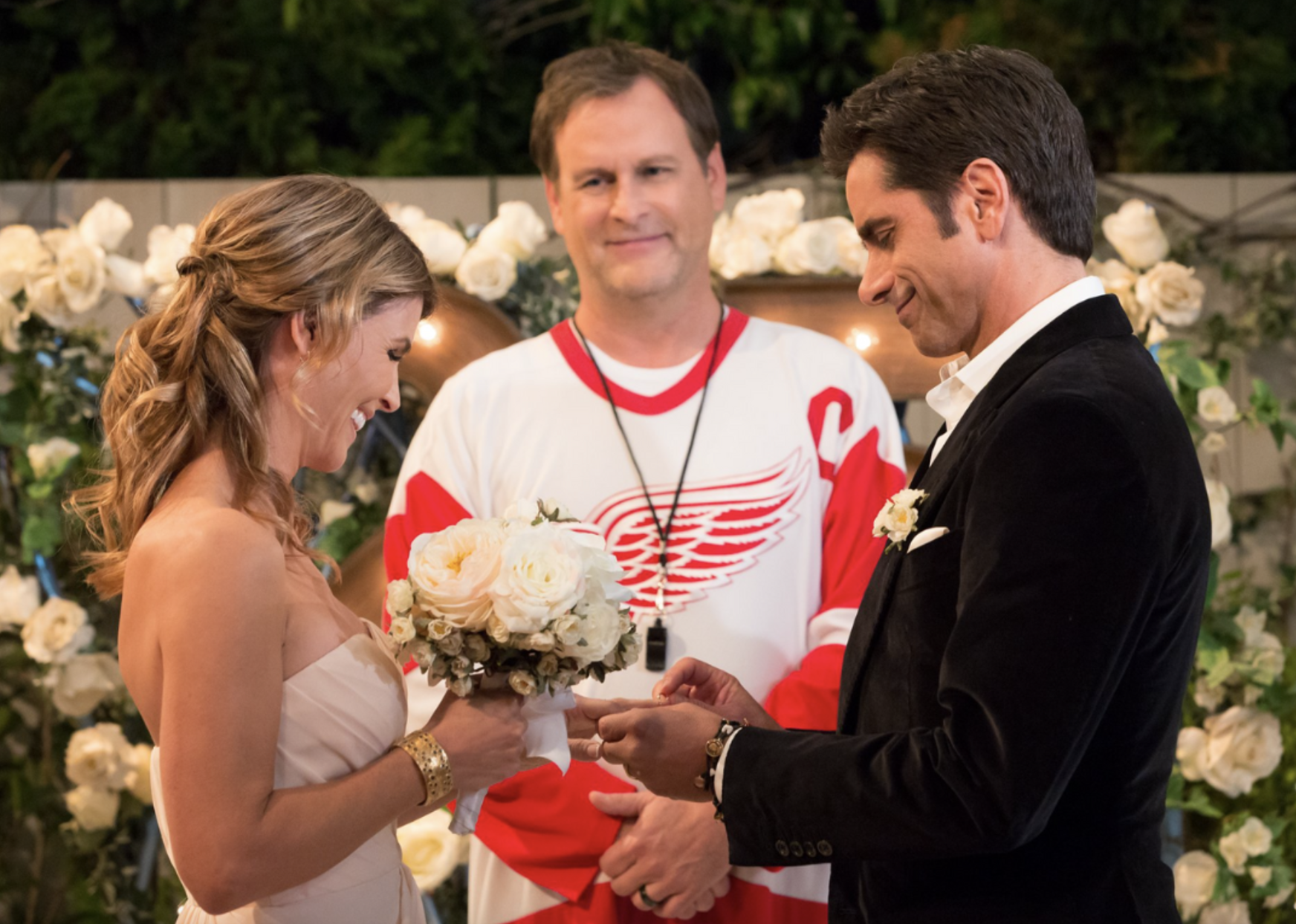 John Stamos, Dave Coulier, and Lori Loughlin in Fuller House (2016)