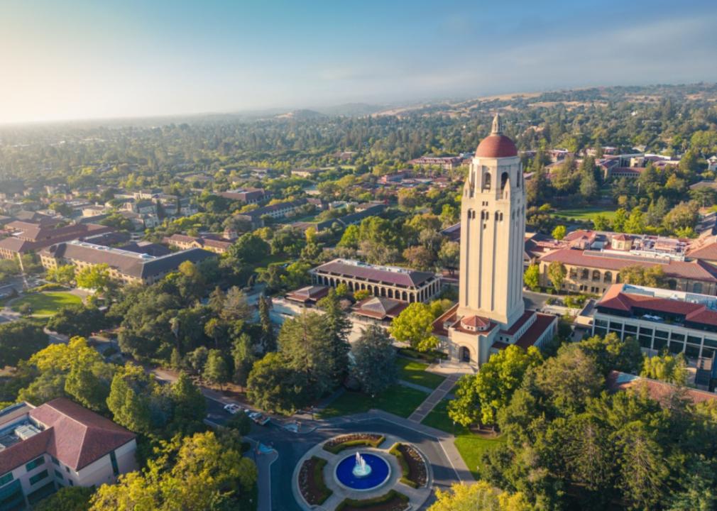 #10. Stanford University An aerial view of Stanford.