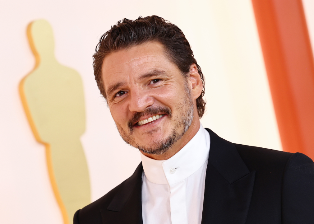 Pedro Pascal in a suit.