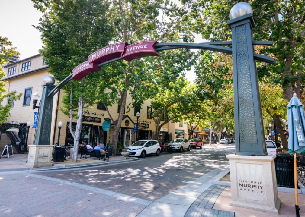 Entrance to the "Murphy Historic Avenue" in downtown Sunnyvale, California.