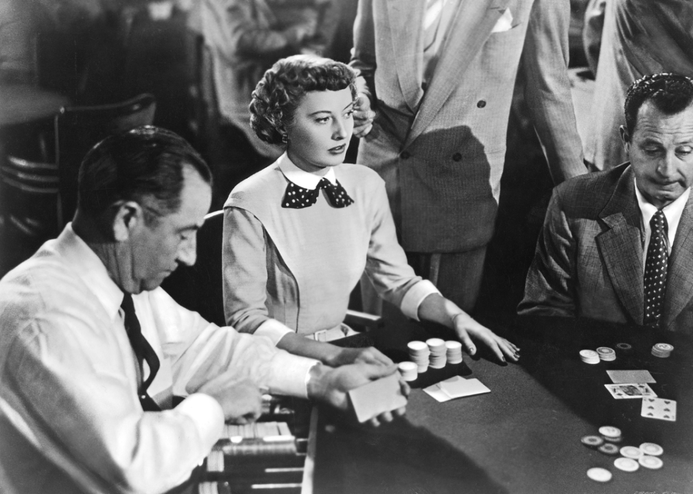 Barbara Stanwyck in a scene from "The Lady Gambles."