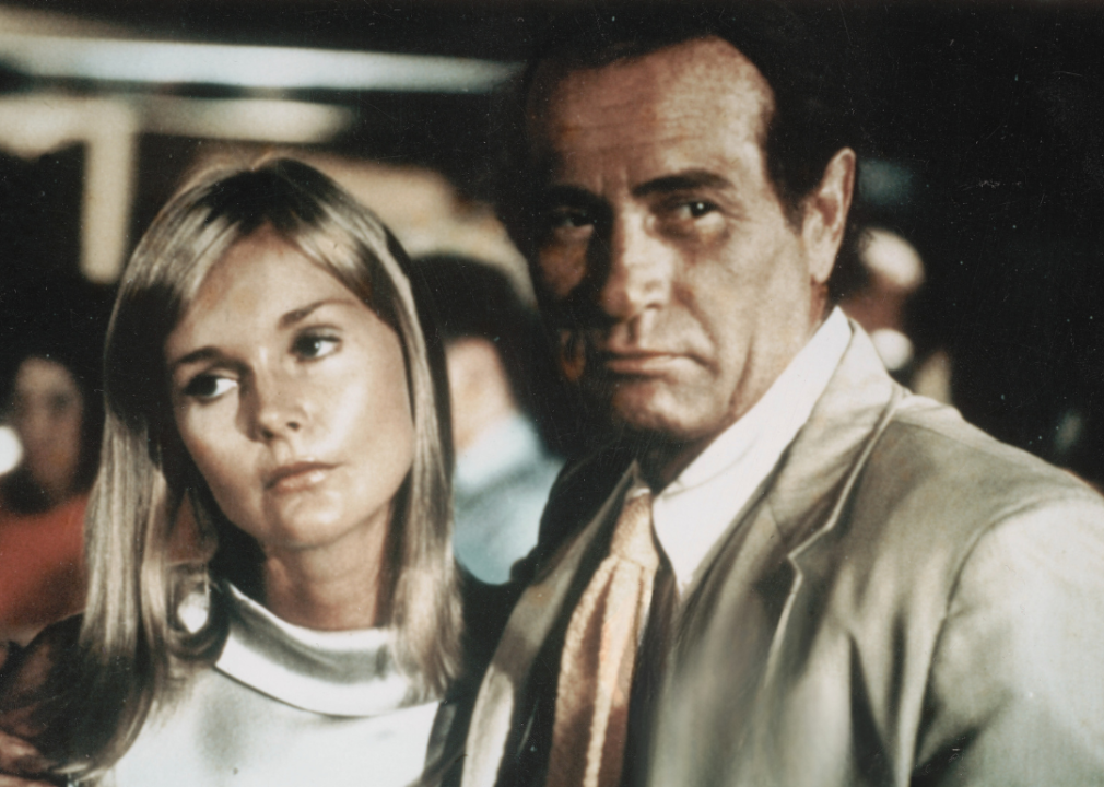 Darren McGavin and Carol Lynley in a scene from "The Noight Stalker."