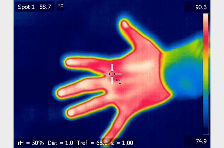 30 Popular Science Myths Debunked » Thermal image hand 1
