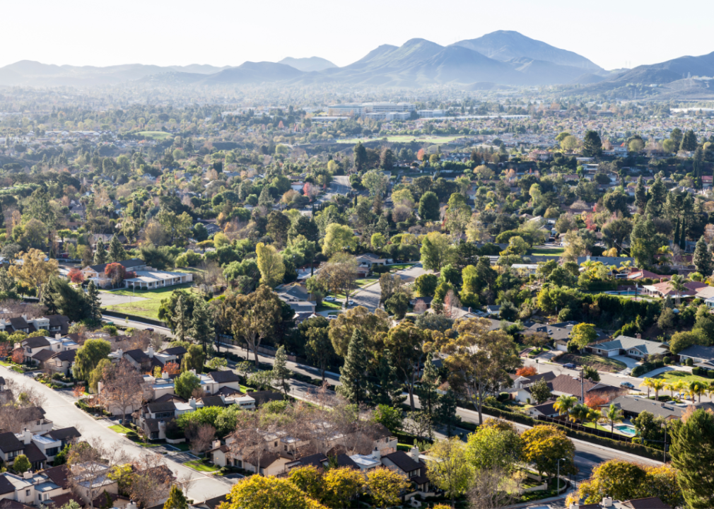 An aerial view of Thousand Oaks.